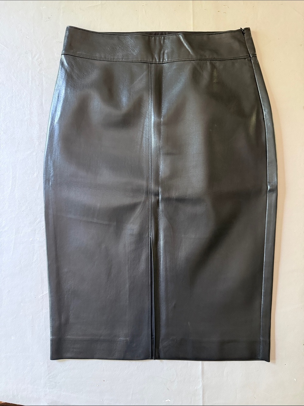 Aritzia Black Leather Pencil Skirt